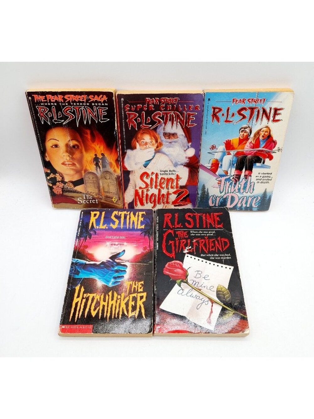 Lot Of 5 R.L. Stine Paperback Books Vintage Early Teen Reading Fear Street
